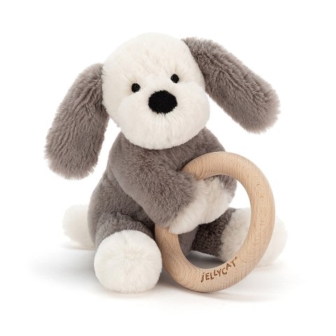 Shooshu Puppy Wooden Ring Toy | ジェリーキャット