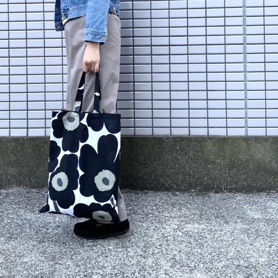 鳥柄 ハンドメイド ぺたんこトートバッグ セキセイインコ トート