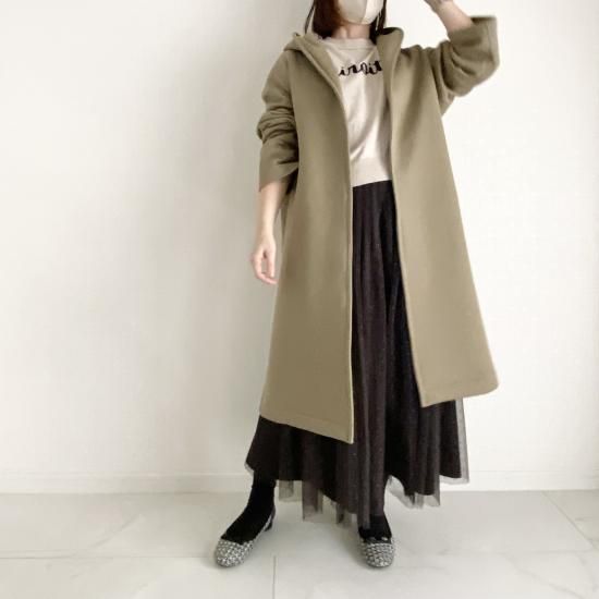 RUNDHOLZ DIP/ランドホルツ カーキ モッズコート フード付き RUNDHOLZ DIP/ランドホルツ カーキ モッズコート フード付き