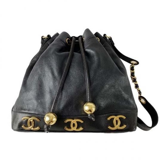 シャネル　ロゴ　巾着　ショルダーバッグ　CHANEL