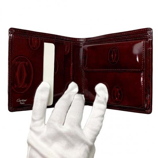 Cartier カルティエ ハッピーバースデー カーフ 二つ折り長財布 