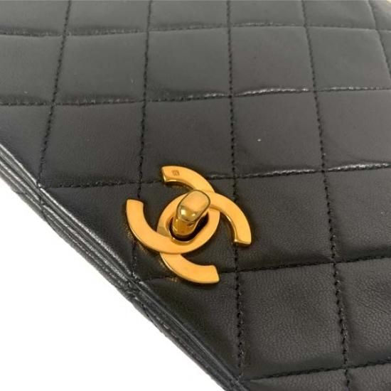 美品 CHANEL シャネル チェーンショルダーバッグ ココマーク ターンロック ヴィンテージ ショルダーバッグ ラムスキン ベージュ