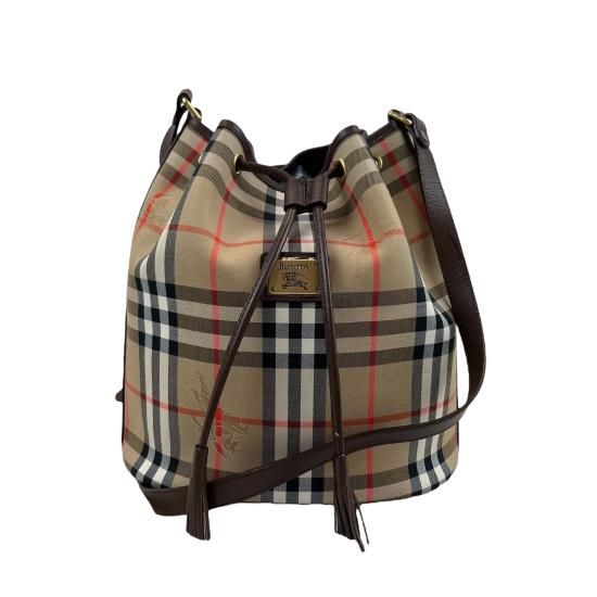 BURBERRY バーバリー 巾着ショルダーバッグ   CARA 公式 1点物