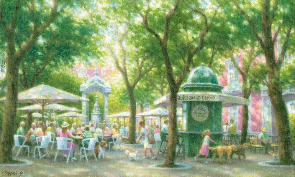 笹倉鉄平 【あじさいのテラス】 リトグラフ 笹倉鉄平 【あじさいのテラス】 リトグラフ