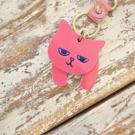 キーホルダー ねこ pink × pink carmine 乙女心オンラインショップ