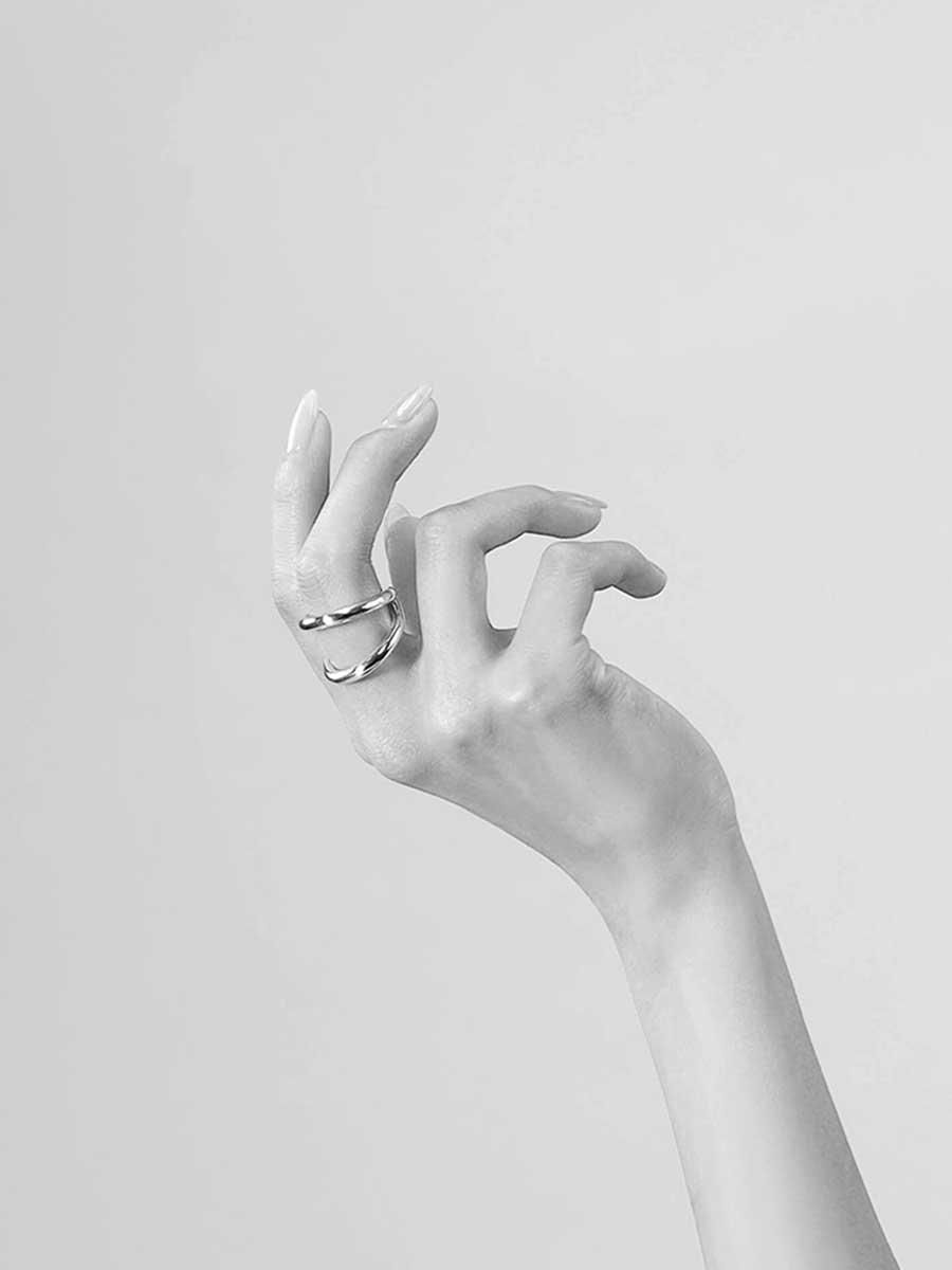UNKNOWN. U080 “ LOG ” RING / SILVER - 神戸 GOODDAYS シルバー