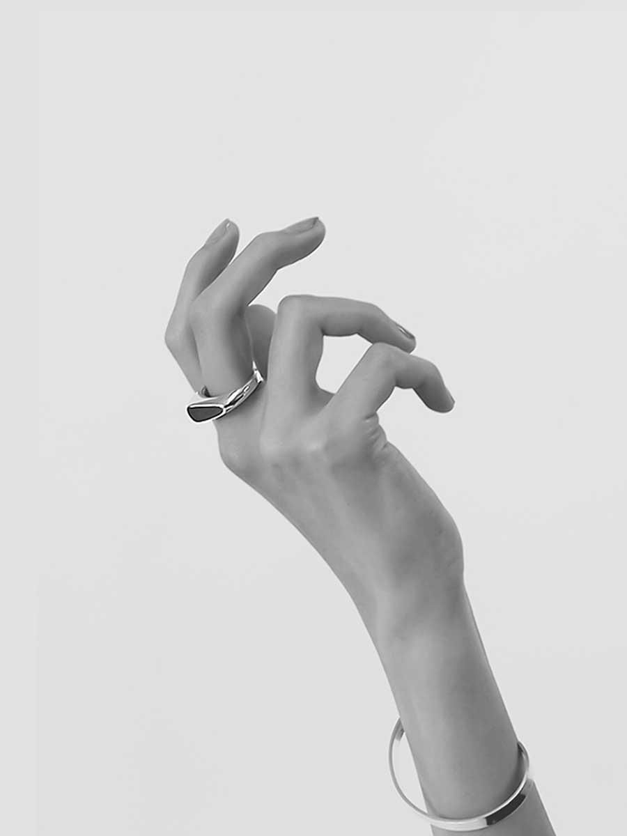 UNKNOWN. U081 “ BEVEL ” RING / SILVER - 神戸 GOODDAYS