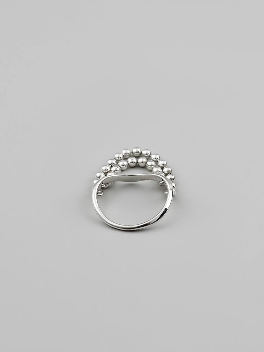 FLYNK Heritage ball chain ring Silver