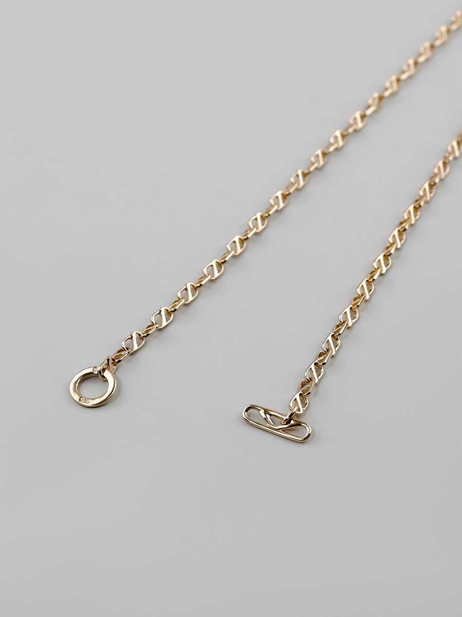 新品FLYNK Oval line necklace small Goldアクセサリー
