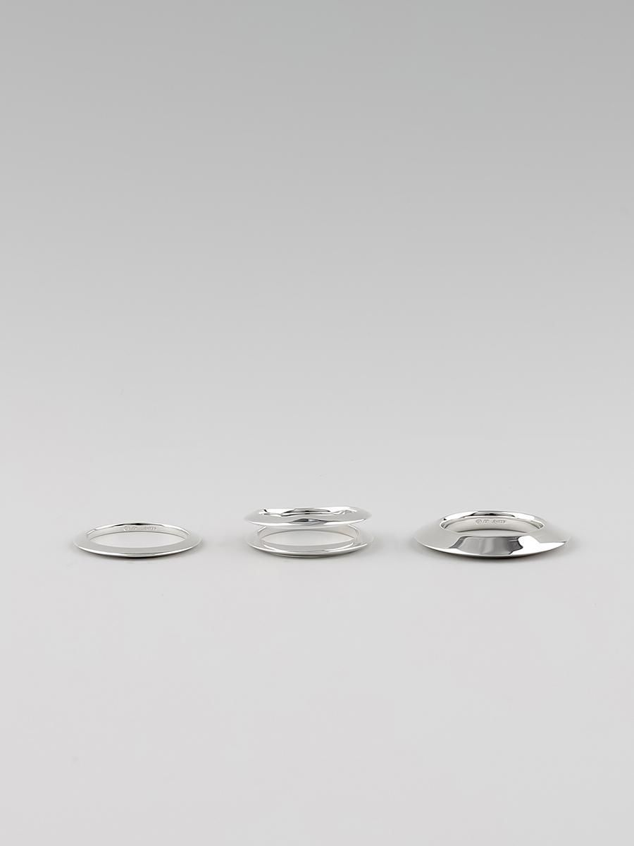 UNKNOWN. U574 “ SLOPE PINKY 3 ” RING / SILVER - 神戸