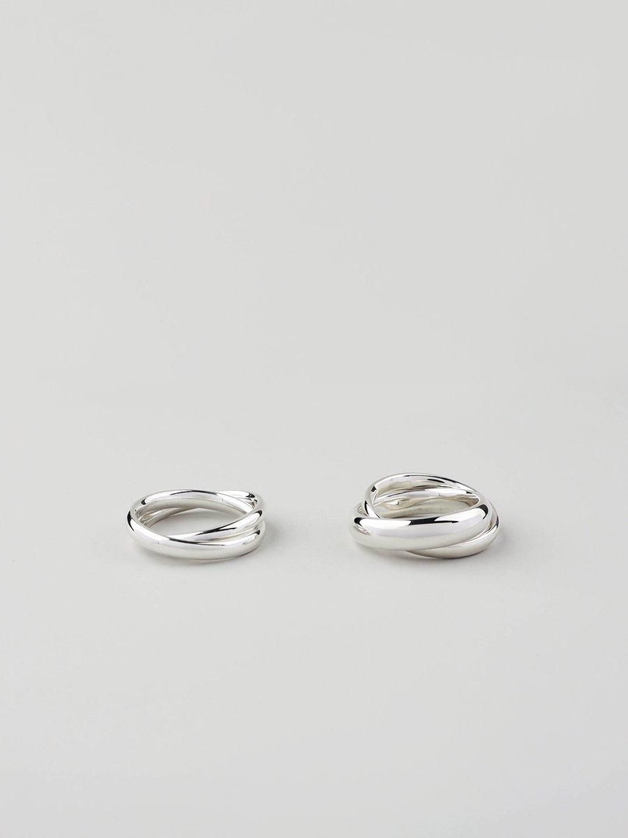 UNKNOWN. U599 “TWO SEMICIRCLE 2” RING / SILVER - 神戸 UNKNOWN. U599 “TWO SEMICIRCLE 2” RING / SILVER - 神戸