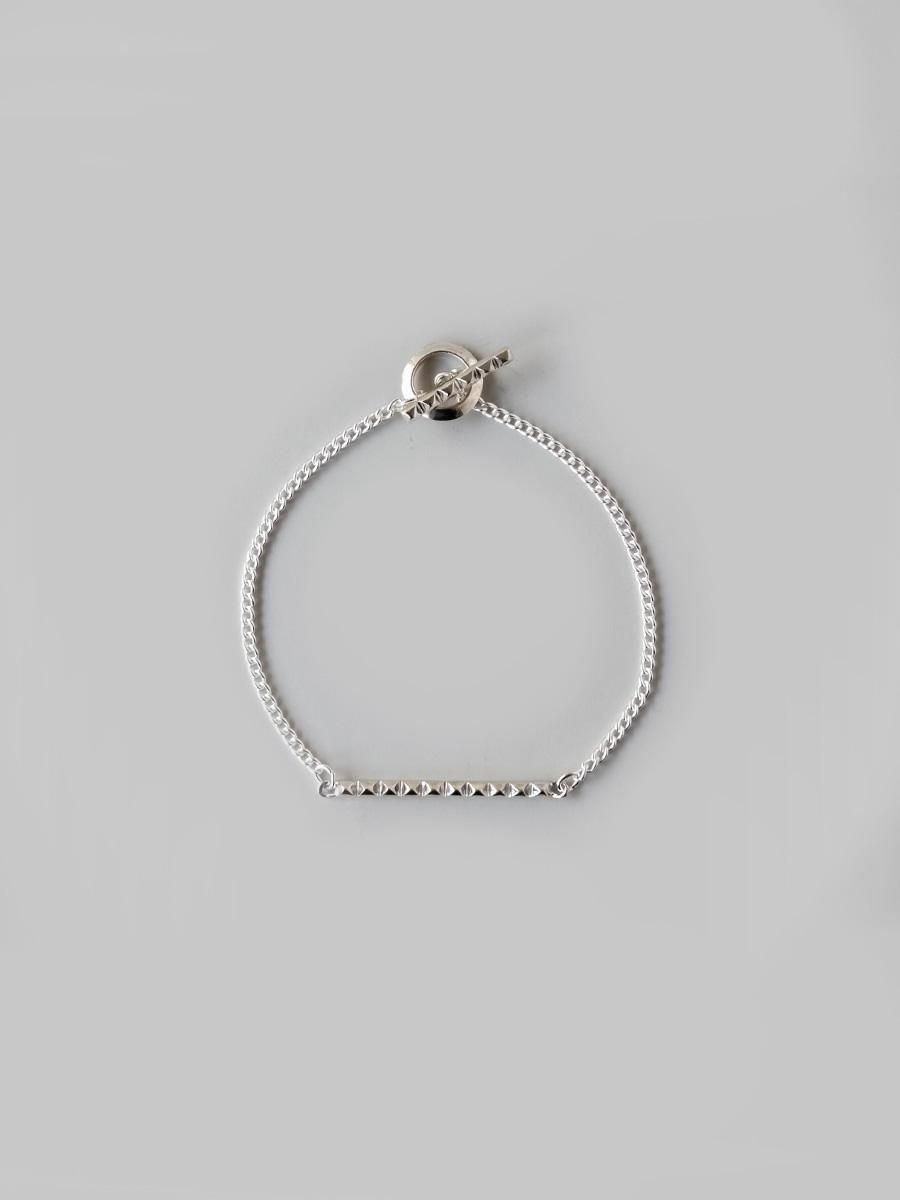 UNKNOWN. U274  STUDS BAR Brace1 BRACELET/SILVER