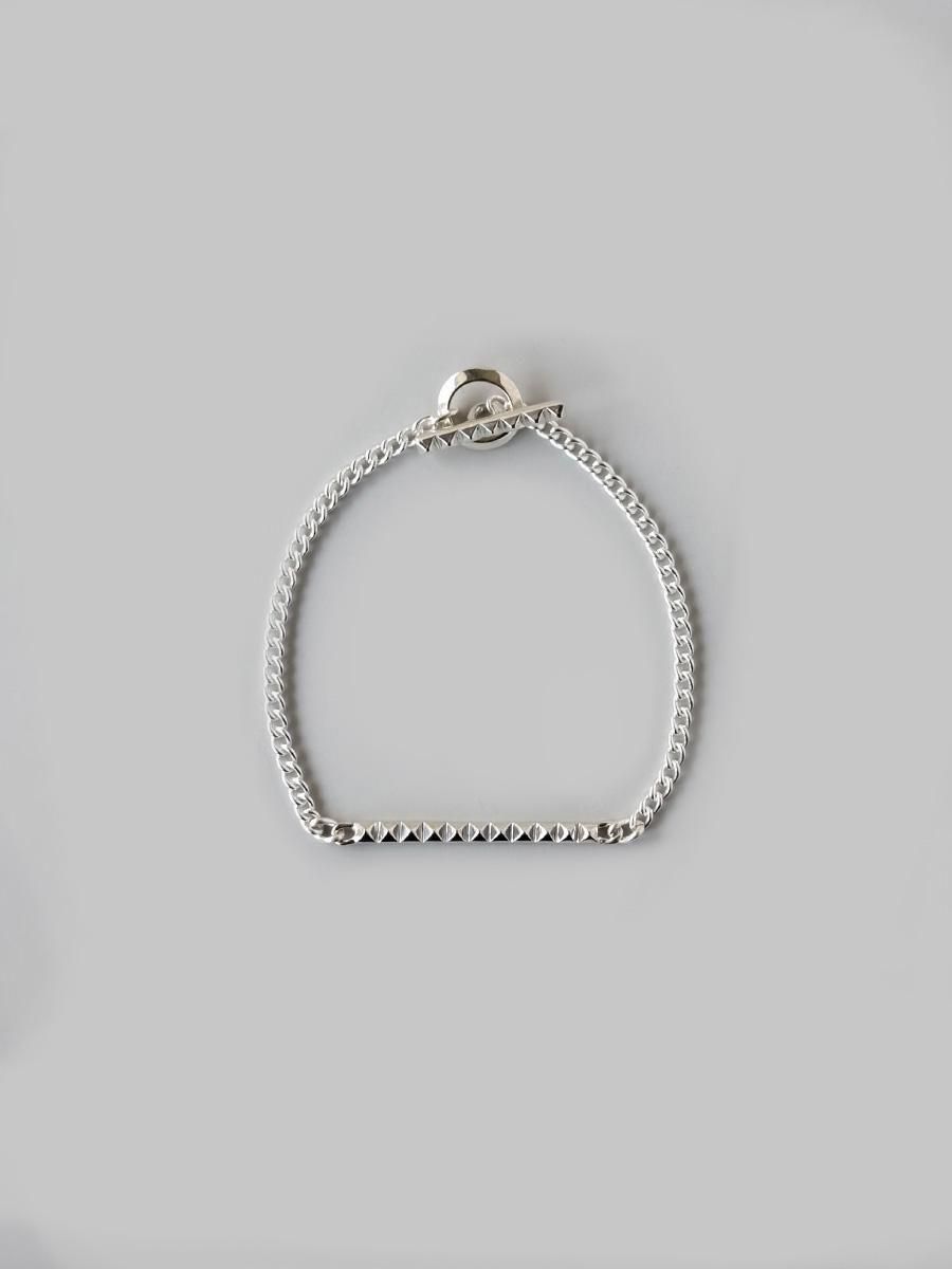 UNKNOWN. U275  STUDS BAR Brace2 BRACELET/SILVER