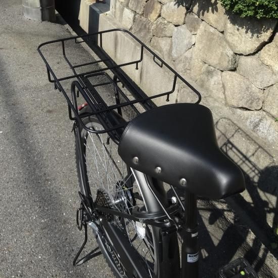 自転車リアキャリア用浅型ラック | 効率的な荷物載せに最適 