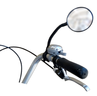 自転車用 バックミラー サイクルミラー 【左右兼用】 ロングアーム  角度調節可能 凸面鏡