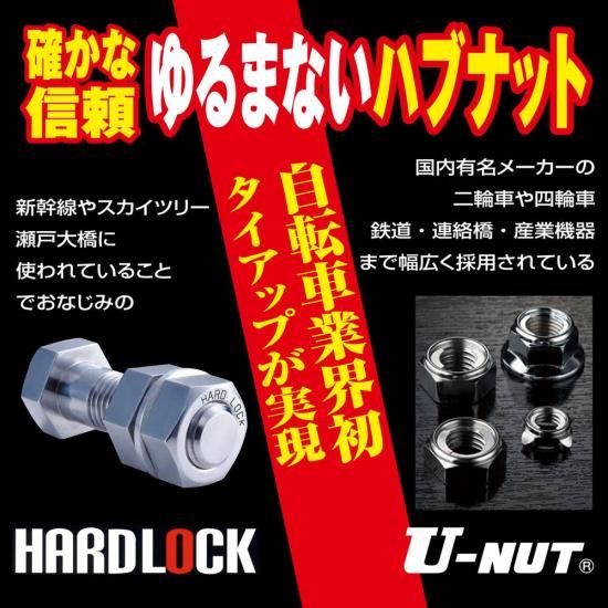自転車業界初!自転車用ゆるまないハブナット ゆるみ止めナット 自転車業界初!自転車用ゆるまないハブナット ゆるみ止めナット