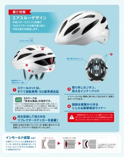 自転車用ヘルメット オージーケーカブト OGK Kabuto SN-13M SN-13L SG