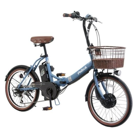 PELTECH TDN-206LD 20型 折り畳み電動アシスト自転車 北欧スタイル
