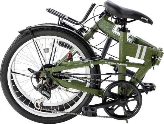 Jeep ジープ 2024 20型 20インチ 6段変速付き折り畳み自転車 後 Jeep ジープ 2024 20型 20インチ 6段変速付き折り畳み自転車 後