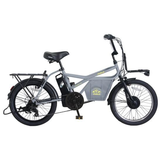 パンクしない PELTECH GRC-515L ミニベロe-カーゴ 20型7段変速付電動