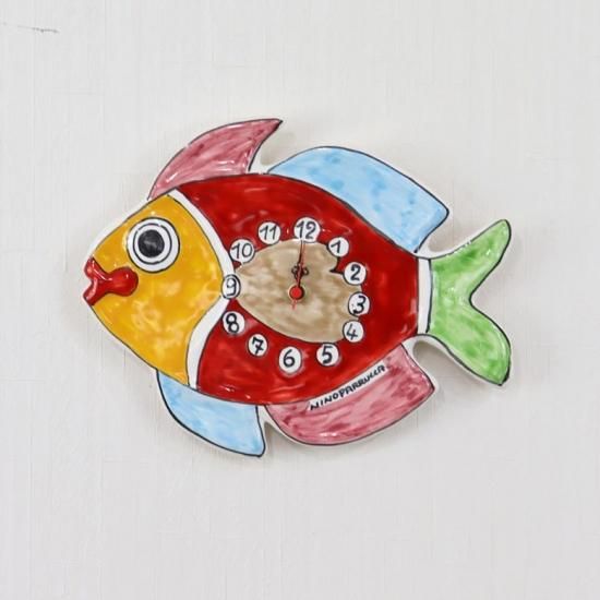 時計 壁掛け おしゃれ イタリア 魚 ニーノ パルッカ