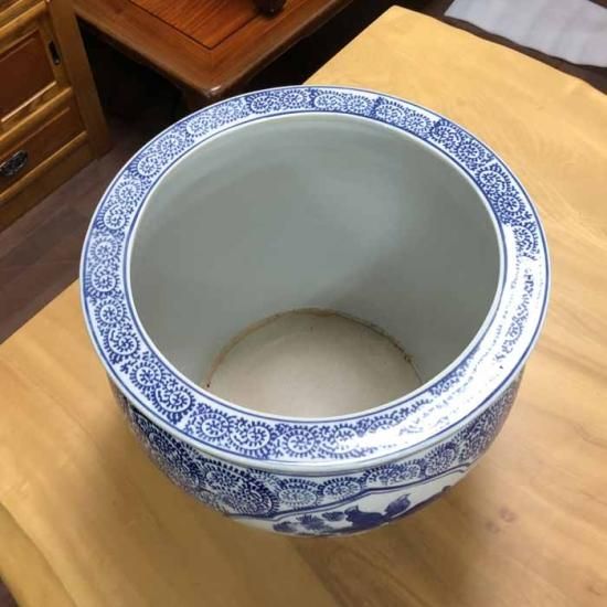 水鉢 大型 洋蓮青 10号 睡蓮鉢 火鉢 水連鉢 和モダン ビオトープ