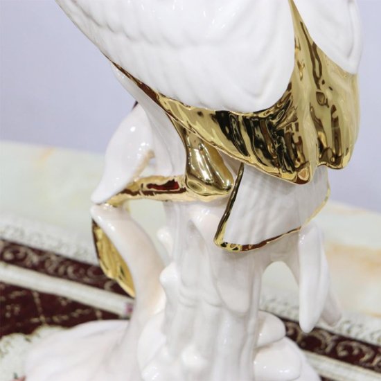 陶器 サギ 置物 イタリア製 ヘロン 鶴 完成品 アニマルオブジェ AHURA| インテリア北欧オンラインショップ