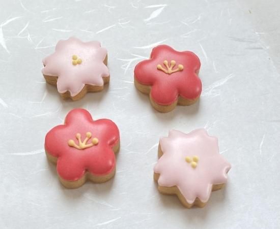 アイシングクッキー「梅と桜」 - 羊羹のギフト - 京都 京三条