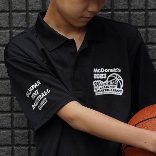 ポロシャツ《黒》（全国ミニバスケットボール大会2023）