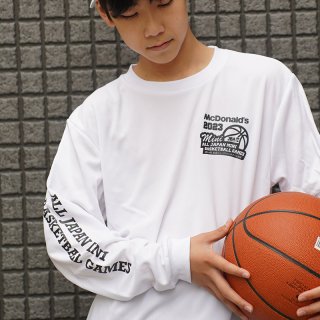 長袖Tシャツ《白》（全国ミニバスケットボール大会2023)