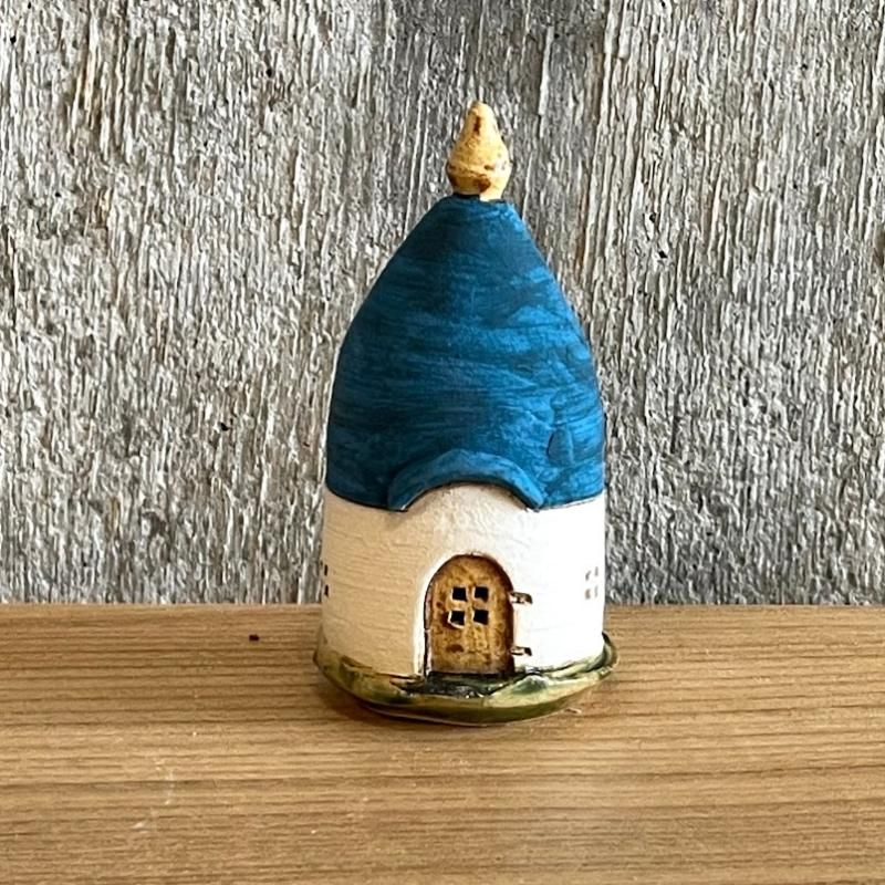 日本陶砚（桃型2面、達磨1面。手作り作品） - 工芸品