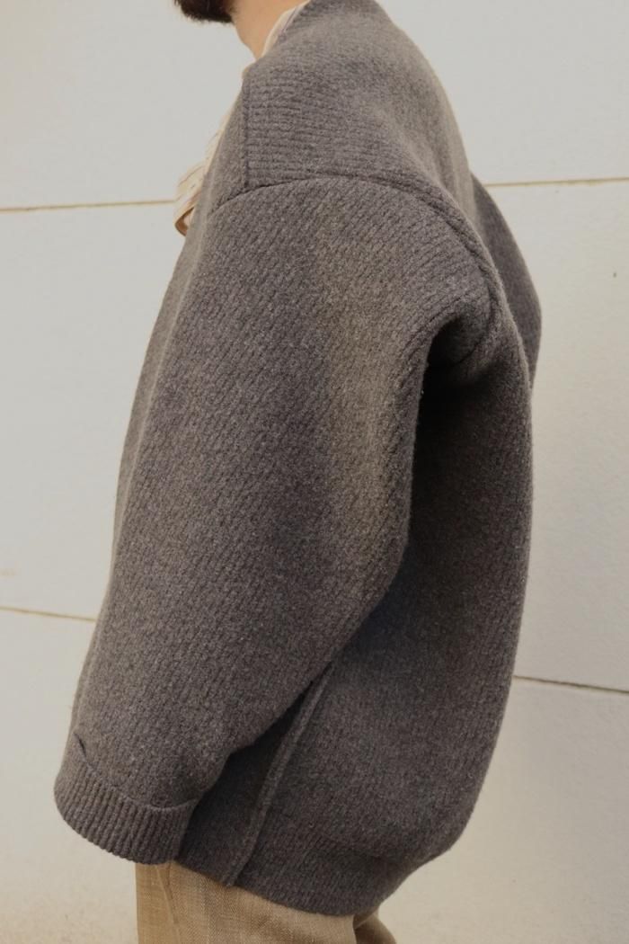 HED MAYNER ヘドメイナー ノーカラー ウールカーディガン M HED MAYNER AW20 -CARDIGAN-“ | MAIDENS SHOP | メイデンズショップ