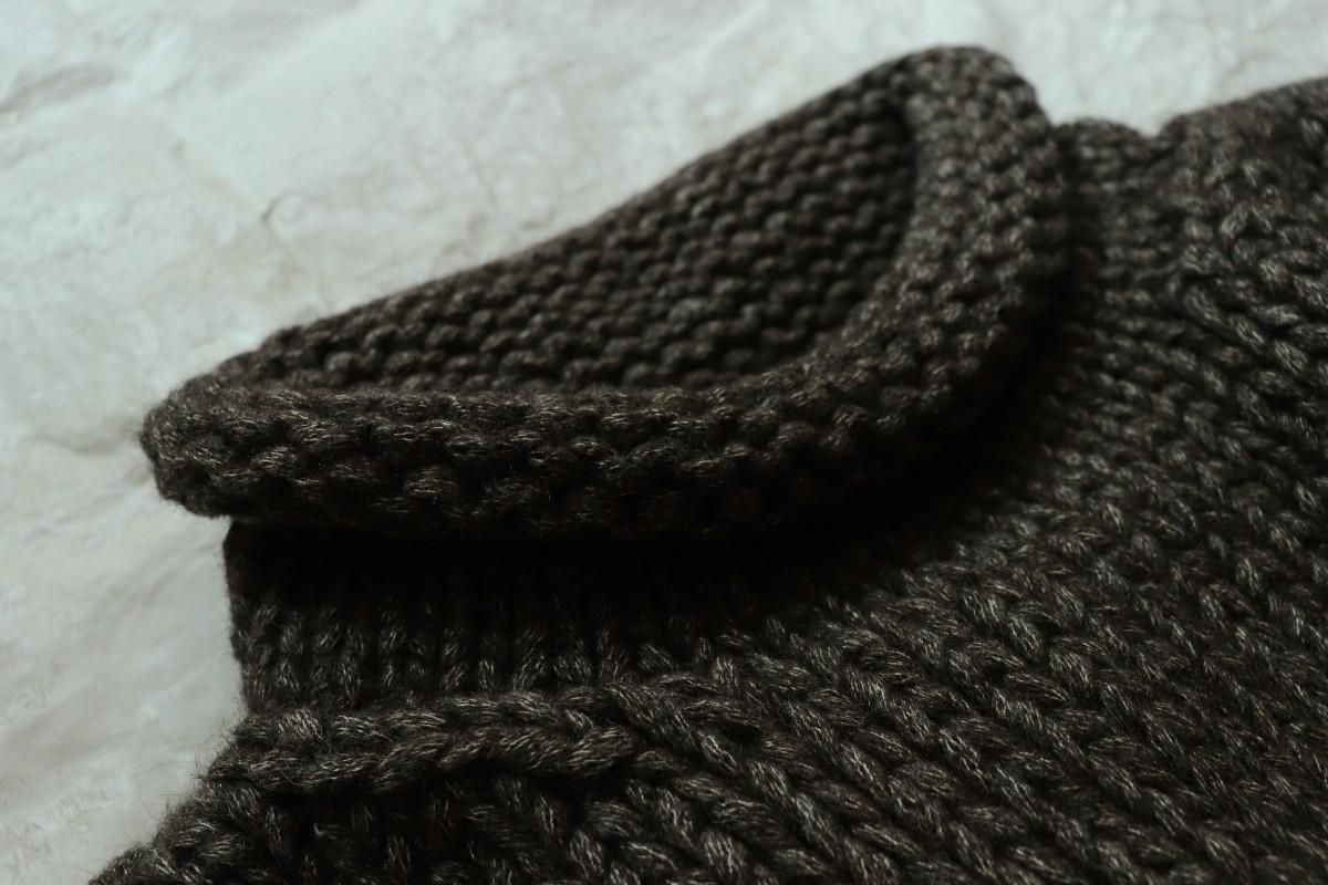 POSTELEGANT 【Alpaca Silk Hand knit High Neck 】 - faye project