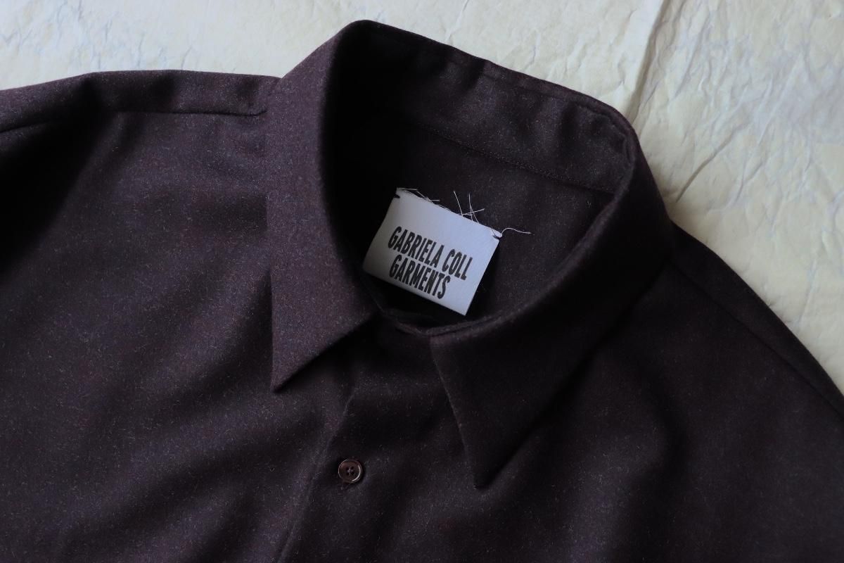 GABRIELA COLL GARMENTS【 NO.118 LORO PIANA POCKET WOOL SHIRT GABRIELA COLL GARMENTS【 NO.118 LORO PIANA POCKET WOOL SHIRT