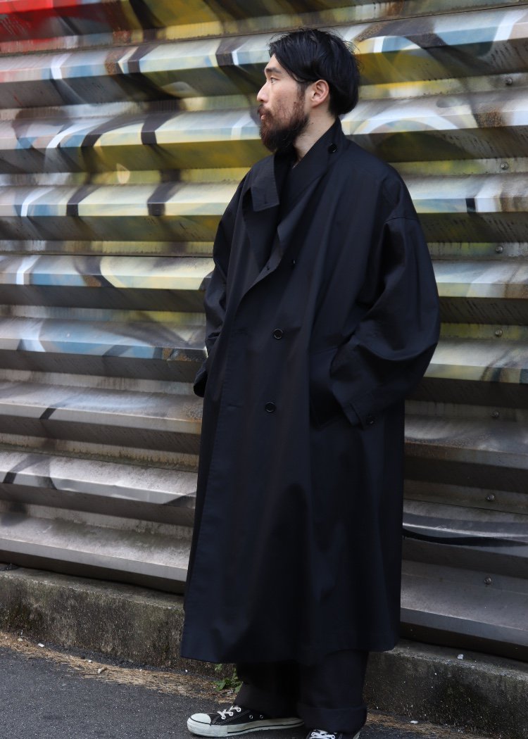 GABRIELA COLL GARMENTS【 NO.65 OVERSIZED DOUBLE BREASTED COAT / BLACK】