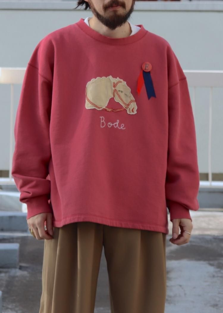 BODE【 PONY APPLIQUÉ CREWNECK 】