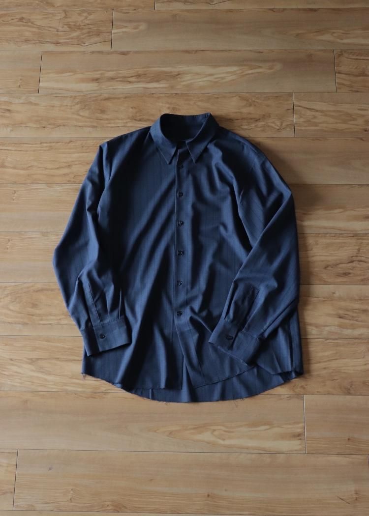 GABRIELA COLL GARMENTS【 LORO PIANA FINE WOOL SHIRT / Light Stripe