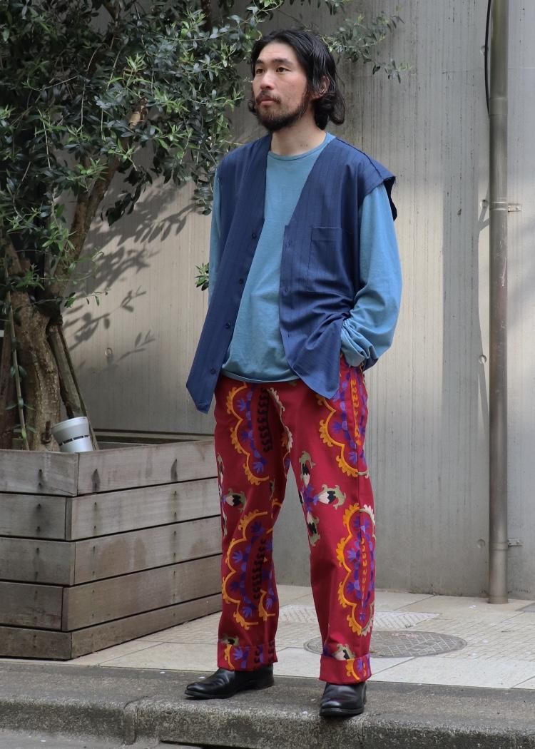 BODE 柄パンツ BEADED NOON FLOWER TROUSERS｜BODE｜BOTTOMS（ボトムス
