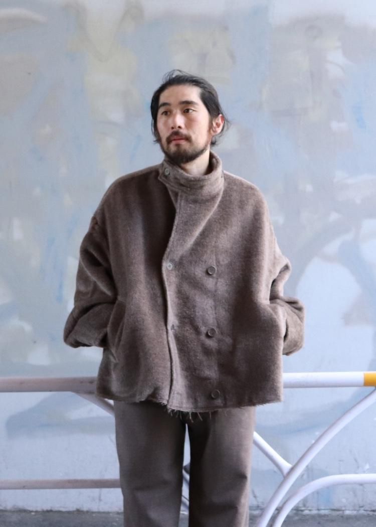 魅力の GABRIELA COLL GARMENTS【DORMEUIL ALPACA SHORT OVERSIZED COAT ジャケット・アウター