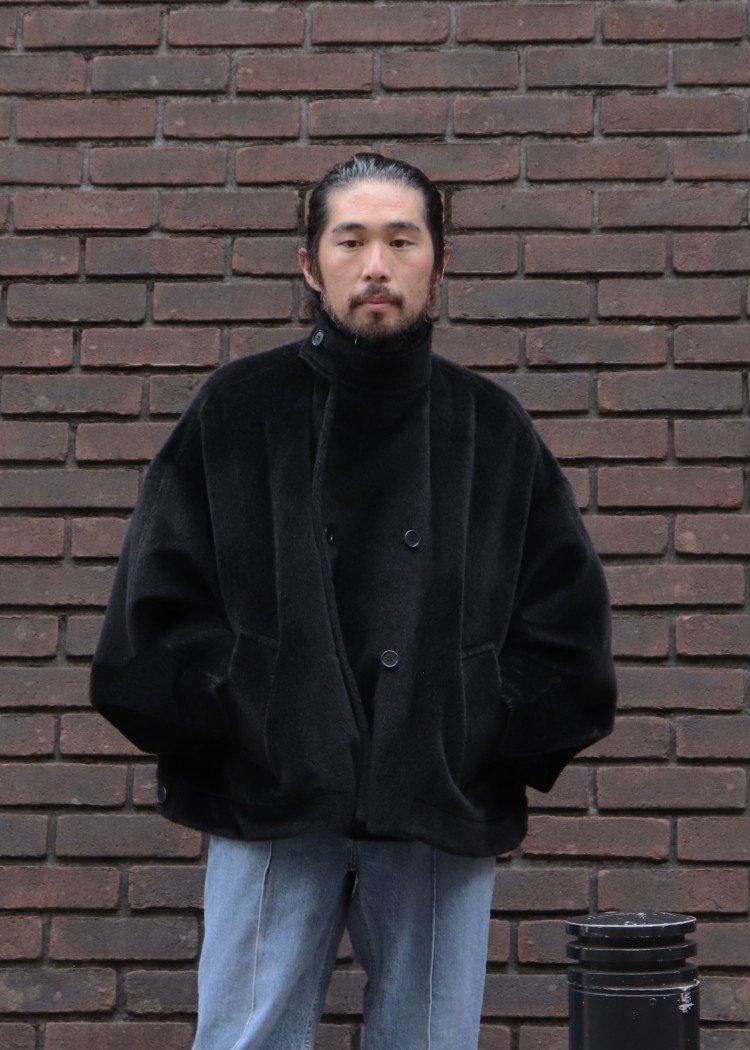 GABRIELA COLL GARMENTSNO.286 SURI ALPACA CROPPED OVERSIZED COAT