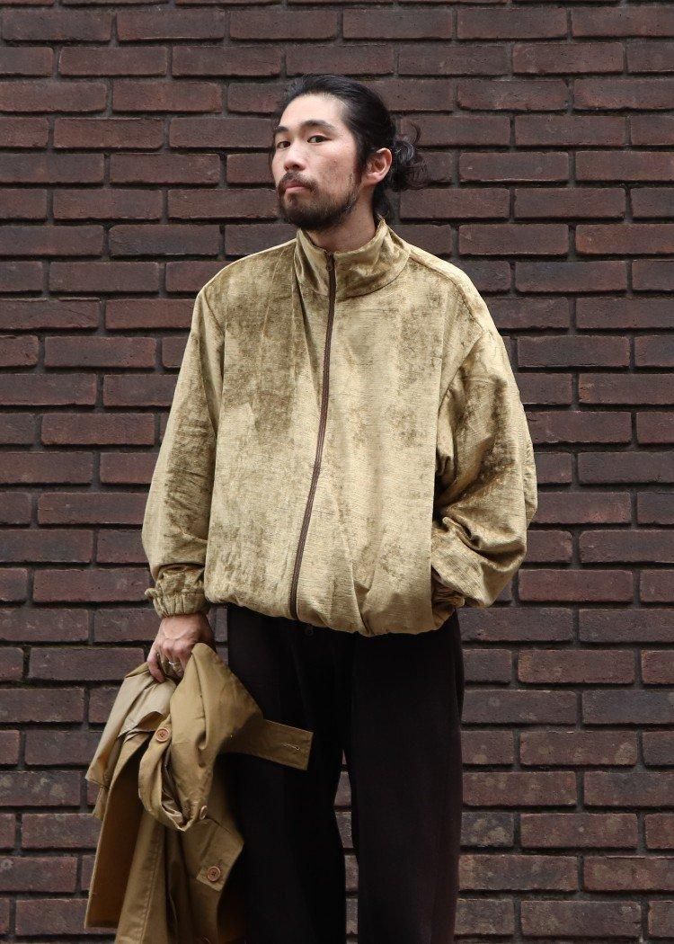 GABRIELA COLL GARMENTSNO.261 COTTON VELVET ZIPPER JACKET