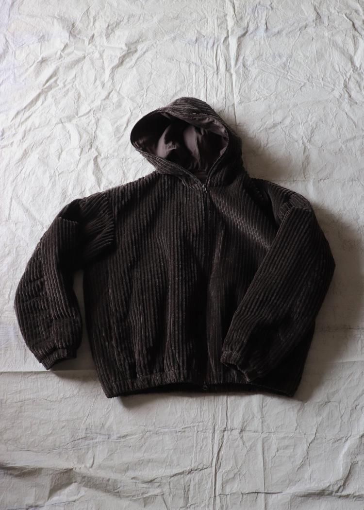 GABRIELA COLL GARMENTSNO.216  CORDUROY PUFFER ZIPPER JACKET / BROWN 