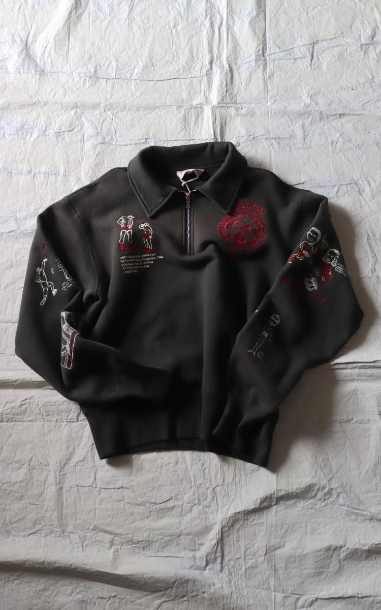 Samuel Zelig ハーフジップ Samuel Zelig / VARSITY 1/4 ZIP (BLACK) – LAFUNQUE
