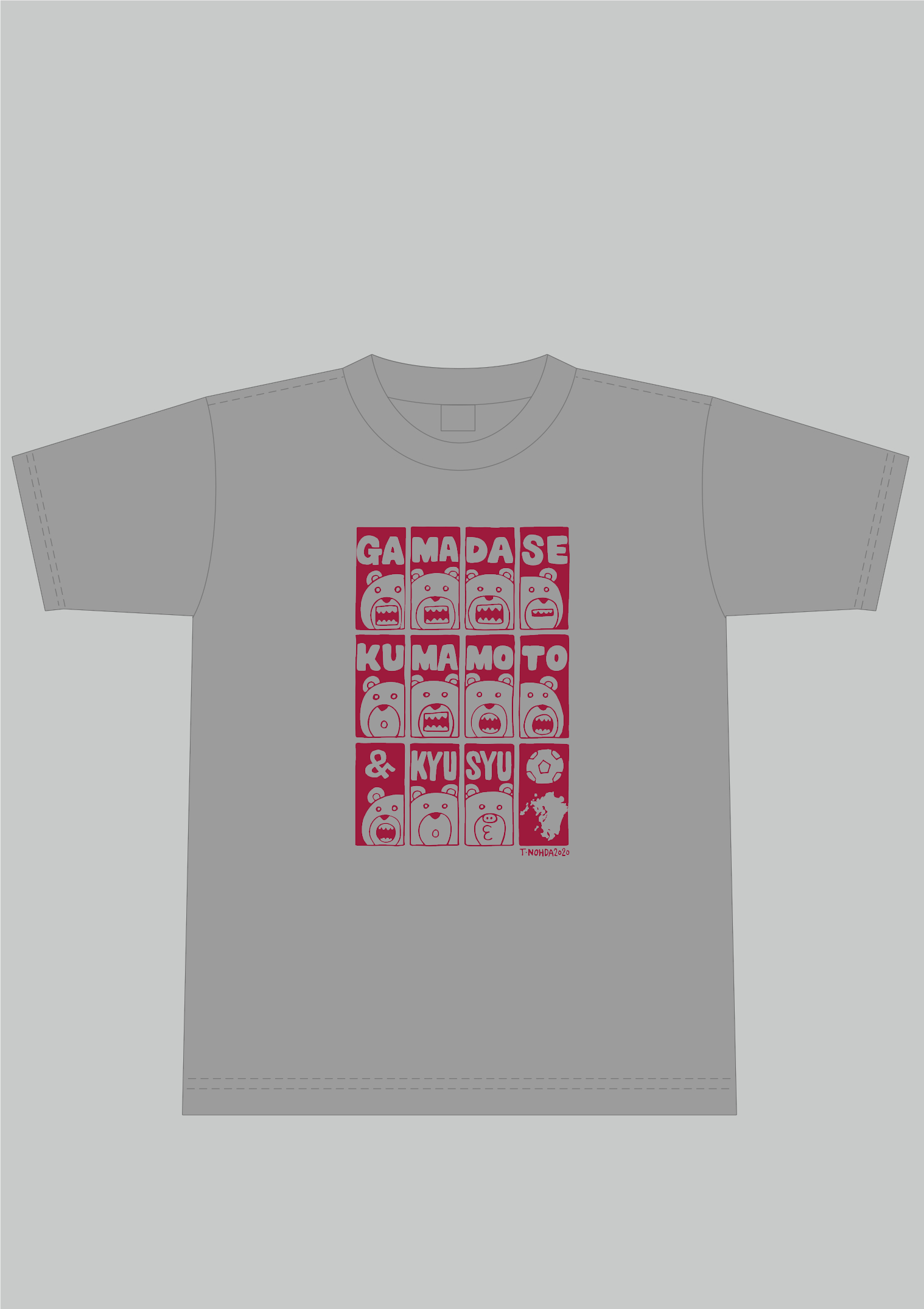 新色 熊本 九州支援 能田達規デザインtシャツ 2グレー バーガンディ Jの力を信じてる 新色 熊本 九州支援 能田達規デザインtシャツ 2グレー バーガンディ Jの力を信じてる