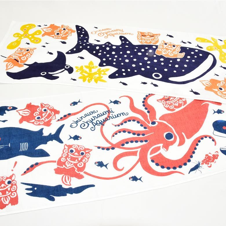 オリジナル ガーゼタオル (全2種) ｜沖縄美ら海水族館・首里城公園