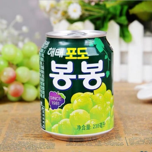 常温 韓国ジュース 葡萄ボンボンジュース 缶 238ml 新都アジア物産
