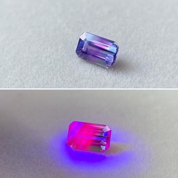 極美☆非加熱 バイカラーサファイア ルース 1.047ct（タンザニア