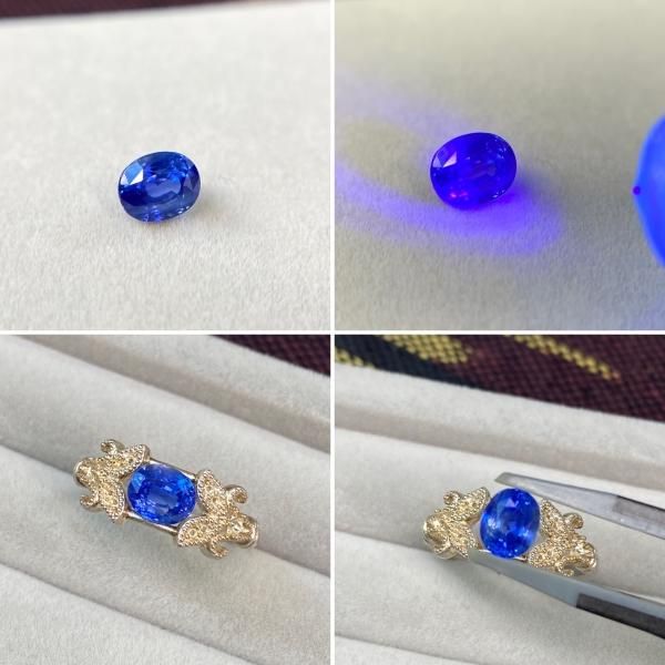 非加熱☆コーンフラワーブルーサファイア オーバル 1.49ct 非加熱☆コーンフラワーブルーサファイア オーバル 1.49ct