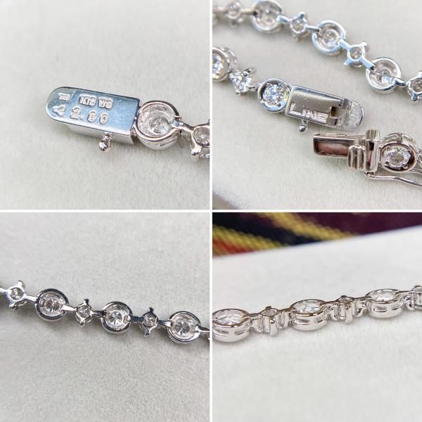 豪華 K18WG☆デビアス(DE BEERS) LINE ダイヤモンドブレスレット 豪華 K18WG☆デビアス(DE BEERS) LINE ダイヤモンドブレスレット