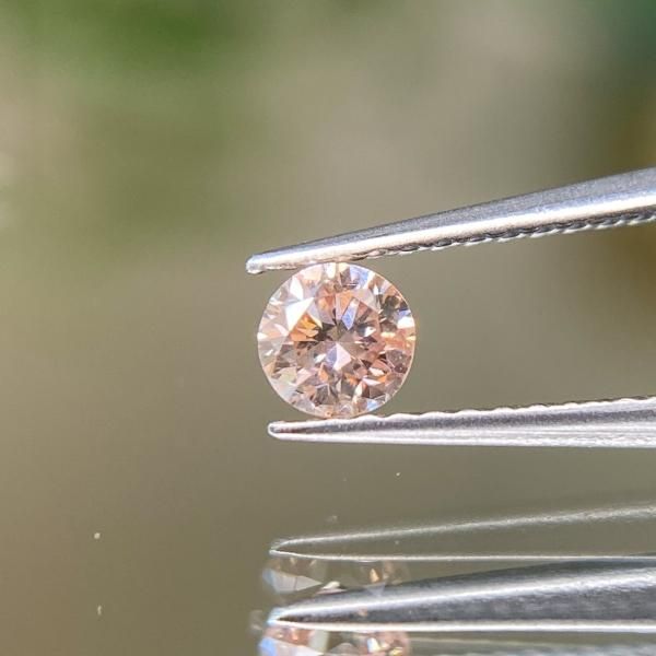 0.11ct 天然ピンクダイヤモンド Fancy Orangish Pink